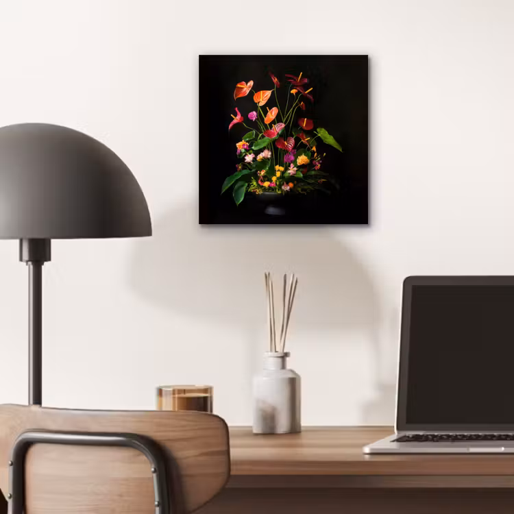 Alu-Dibond-Bild - Blumen - Vase - Bunt — 6