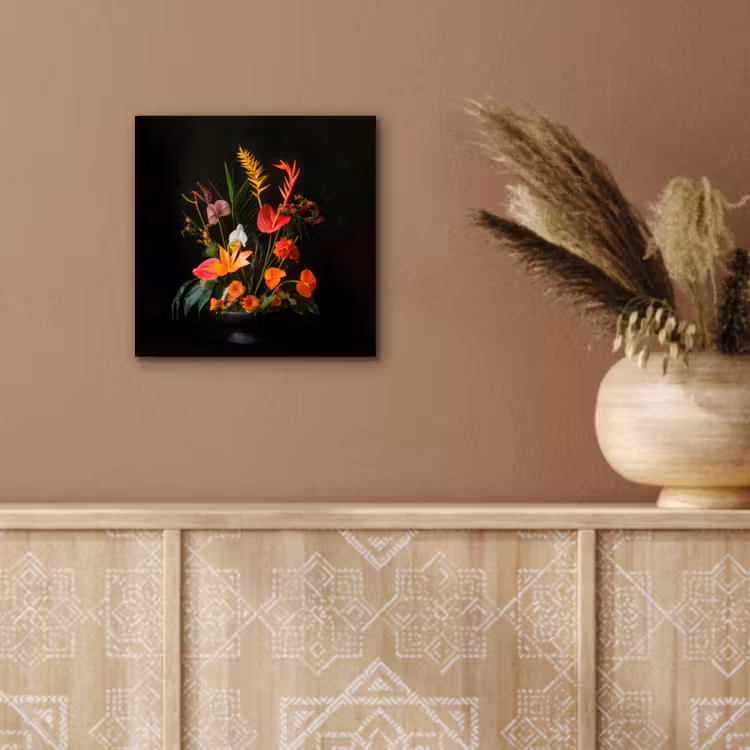 Alu-Dibond-Bild - Schale - Strauß - Blumen — 5