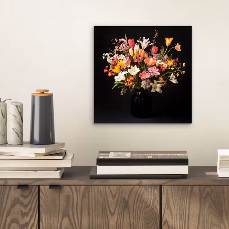 Alu-Dibond-Bild - Vase - Blumen - Tulpen — 2