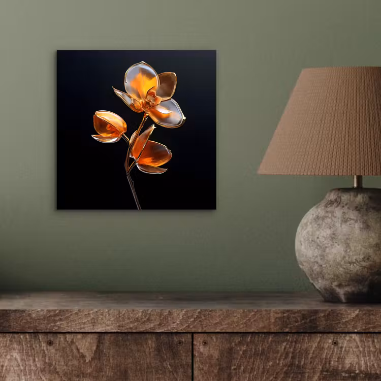 Alu-Dibond-Bild - Blume - Orchidee - Orange — 3