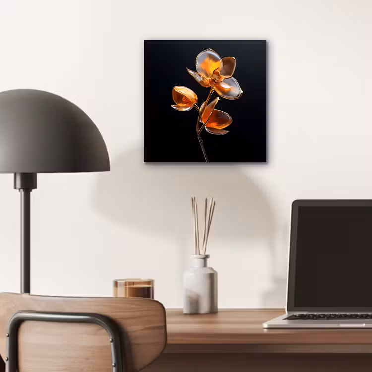 Alu-Dibond-Bild - Blume - Orchidee - Orange — 6