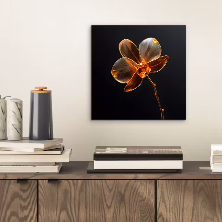 Alu-Dibond-Bild - Orchidee - Transparent - Blume — 2