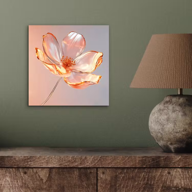 Alu-Dibond-Bild - Gläser - Blume - Rosa — 3