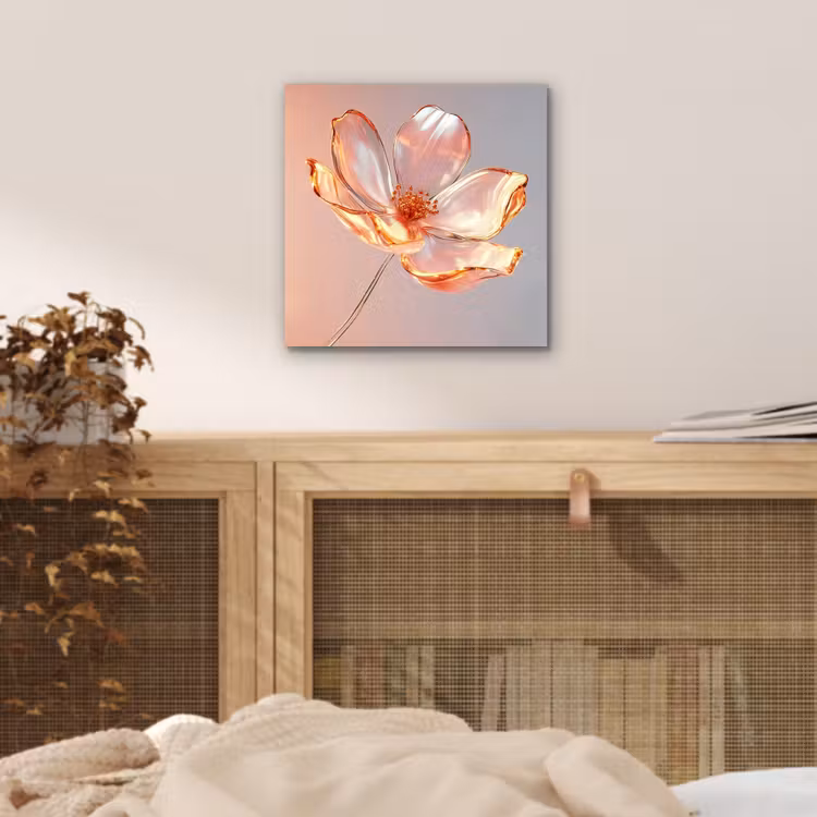 Alu-Dibond-Bild - Gläser - Blume - Rosa — 4