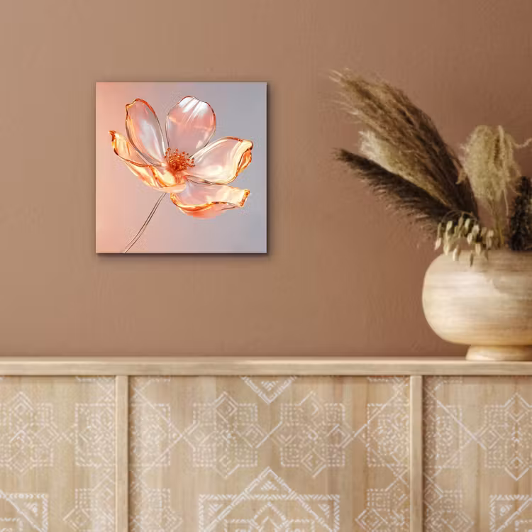 Alu-Dibond-Bild - Gläser - Blume - Rosa — 5