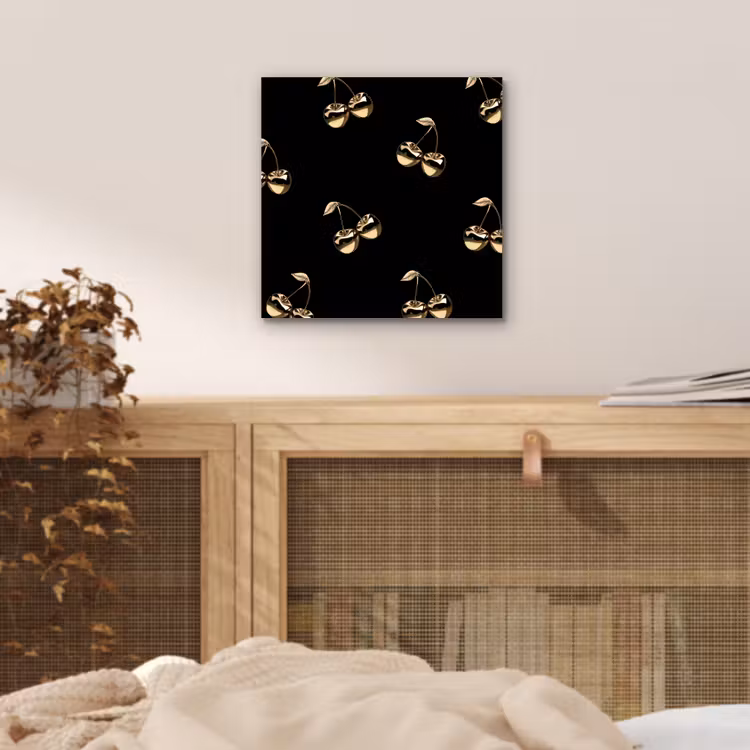 Alu-Dibond-Bild - Muster - Kirsche - Gold - Chrom — 4