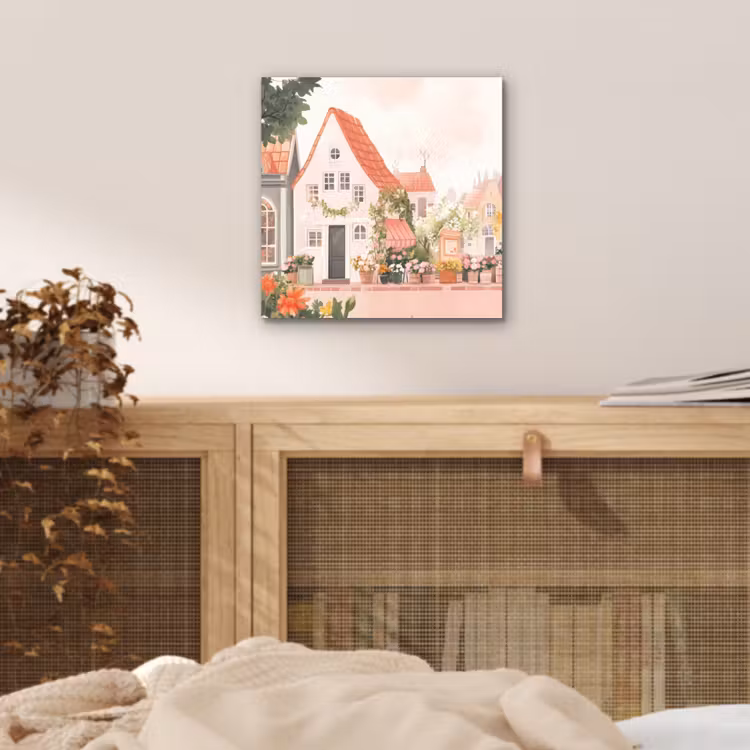 Alu-Dibond-Bild - Blumen - Häuser - Dorf — 4