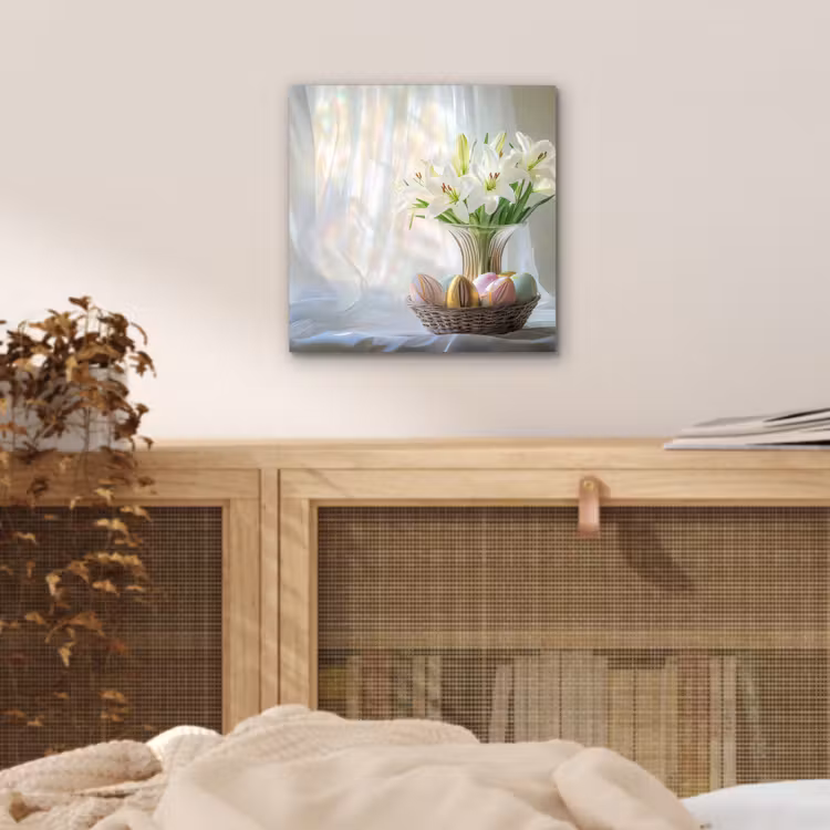 Aluminium Bilder - Vase - Eier - Blumen — 4