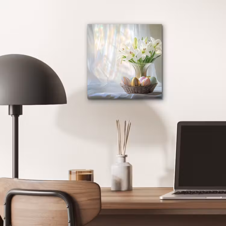 Aluminium Bilder - Vase - Eier - Blumen — 6
