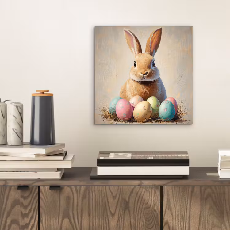 Aluminium Bilder - Osterhase - Pastell - Eier — 2