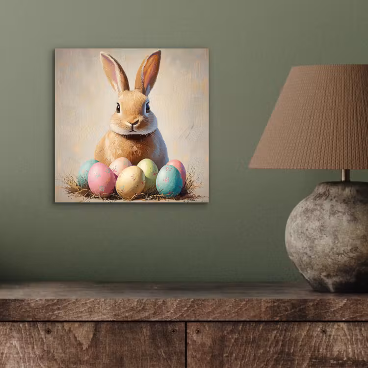 Aluminium Bilder - Osterhase - Pastell - Eier — 3