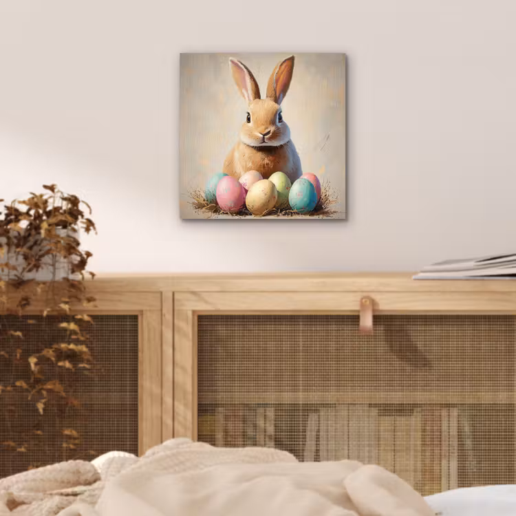 Aluminium Bilder - Osterhase - Pastell - Eier — 4