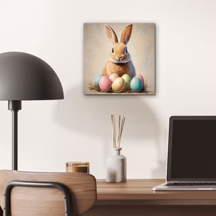 Aluminium Bilder - Osterhase - Pastell - Eier — 6