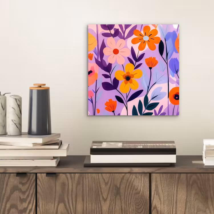 Alu-Dibond-Bild - Blumen - Bunt - Blätter — 2