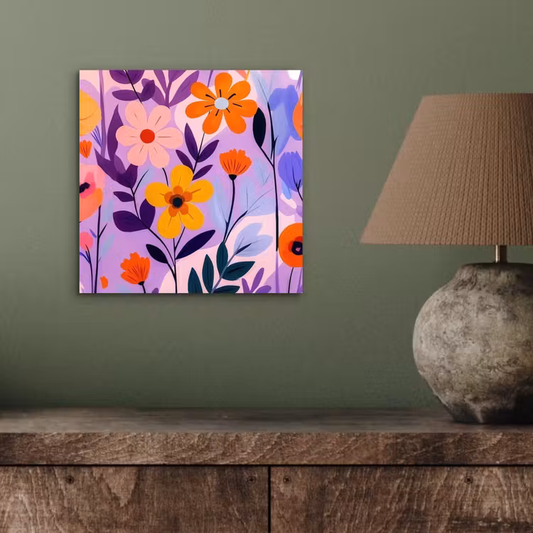 Alu-Dibond-Bild - Blumen - Bunt - Blätter — 3