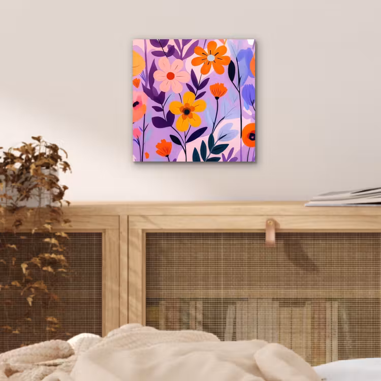 Alu-Dibond-Bild - Blumen - Bunt - Blätter — 4