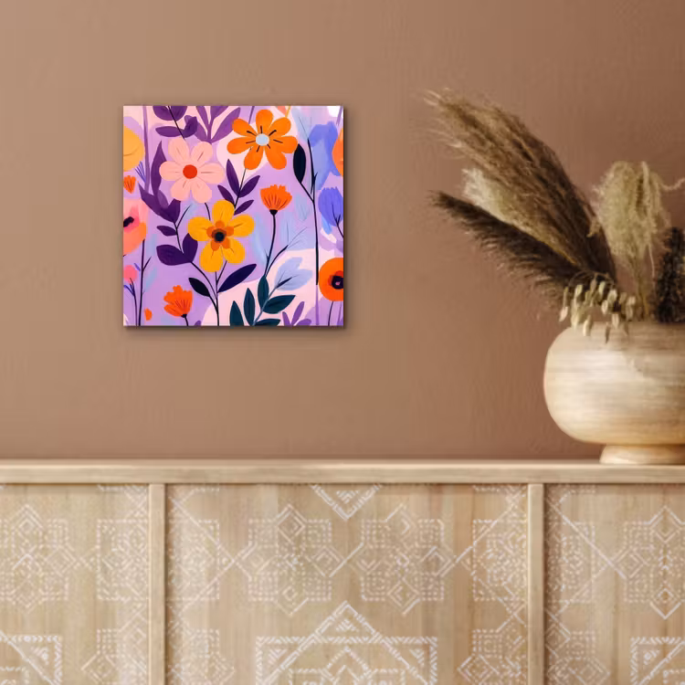 Alu-Dibond-Bild - Blumen - Bunt - Blätter — 5