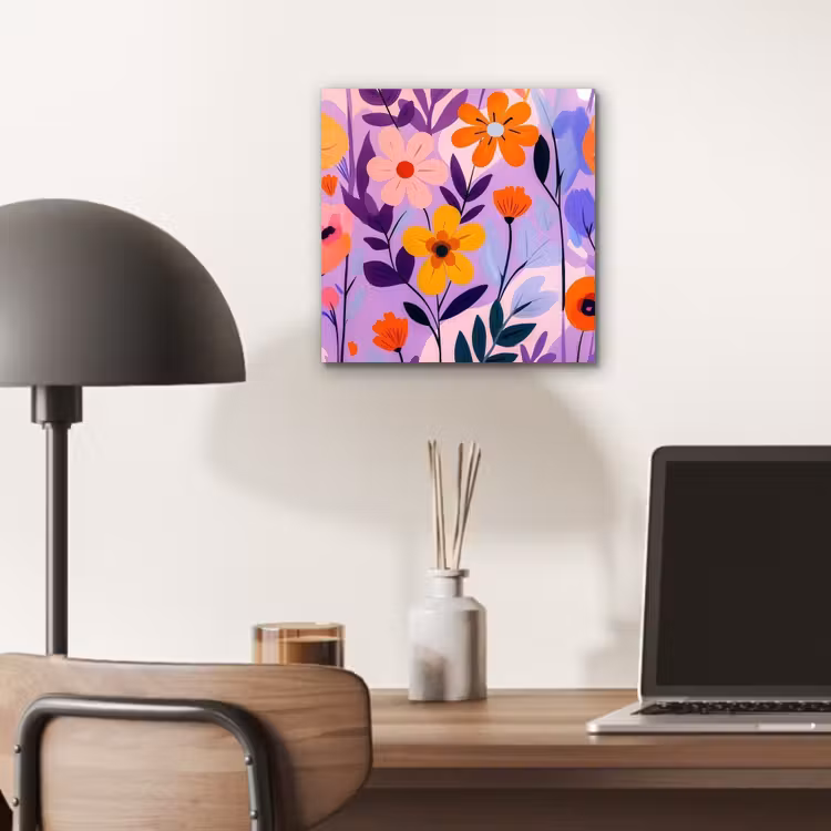 Alu-Dibond-Bild - Blumen - Bunt - Blätter — 6