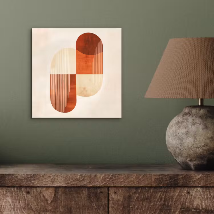 Alu-Dibond-Bild - Bögen - Beige - Formen — 3