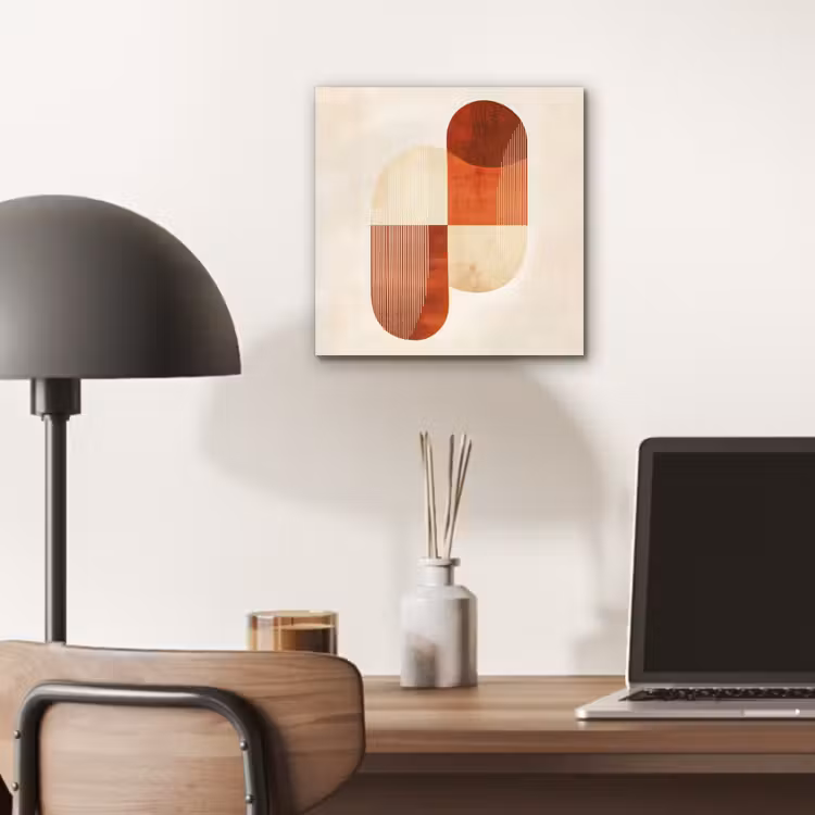 Alu-Dibond-Bild - Bögen - Beige - Formen — 6