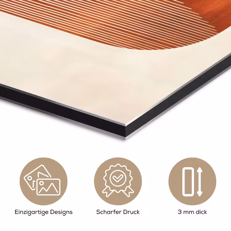 Alu-Dibond-Bild - Bögen - Beige - Formen — 7