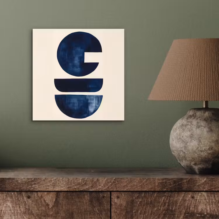 Alu-Dibond-Bild - Formen - Blau - Abstrakt — 3