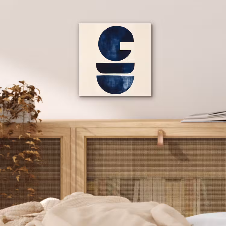 Alu-Dibond-Bild - Formen - Blau - Abstrakt — 4