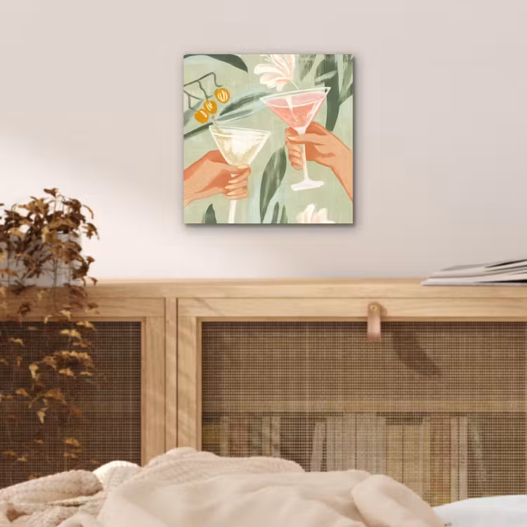 Alu-Dibond-Bild - Gläser - Cheers - Grün — 4