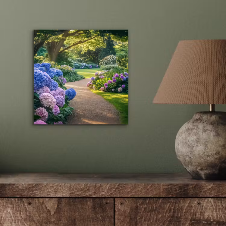 Alu-Dibond-Bild - Hortensienpark - Weg — 3
