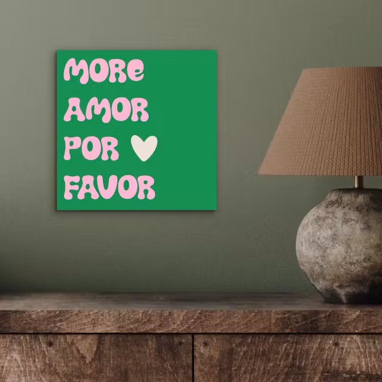 Alu-Dibond-Bild - Amor - Valentinstag - Grün - Text — 3