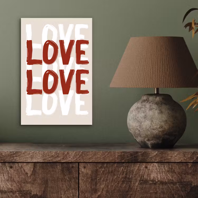Alu-Dibond-Bild - Liebe - Rot - Text — 3