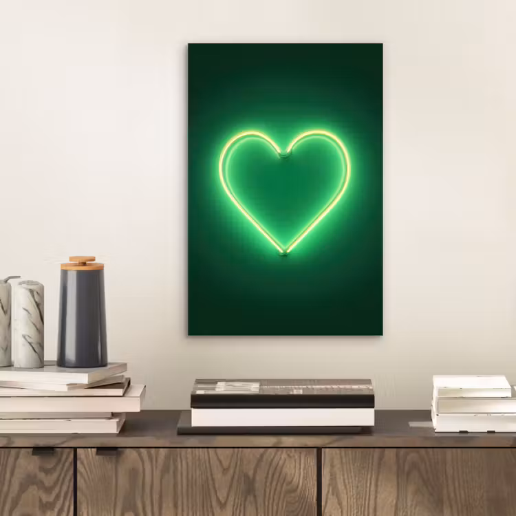 Alu-Dibond-Bild - Neon - Grün - Hell — 2