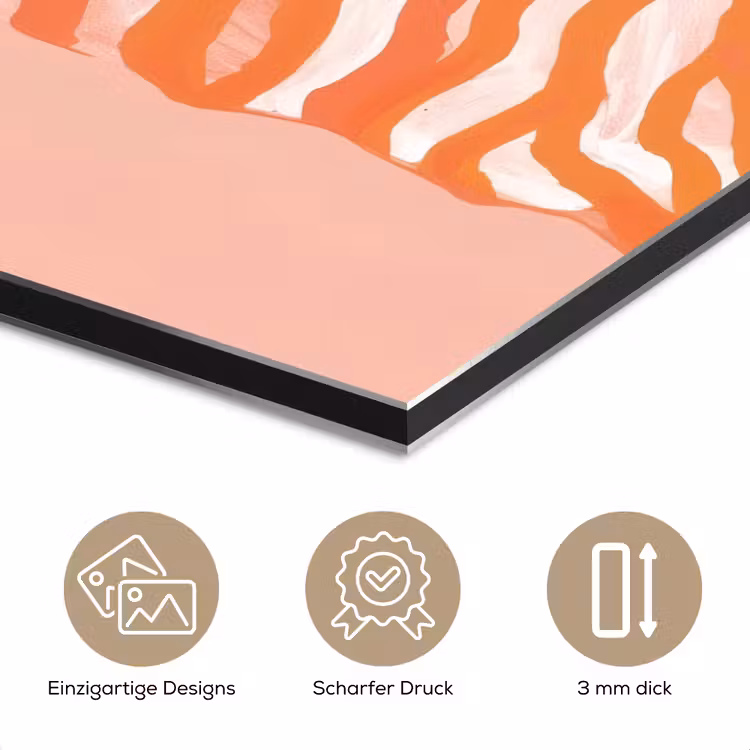 Alu-Dibond-Bild - Mädchen - Decke - Gestreift - Orange — 7
