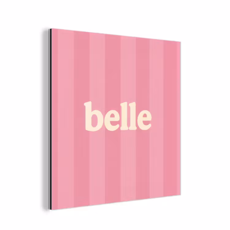Alu-Dibond-Bild - Rosa - Gestreift - Belle — 1