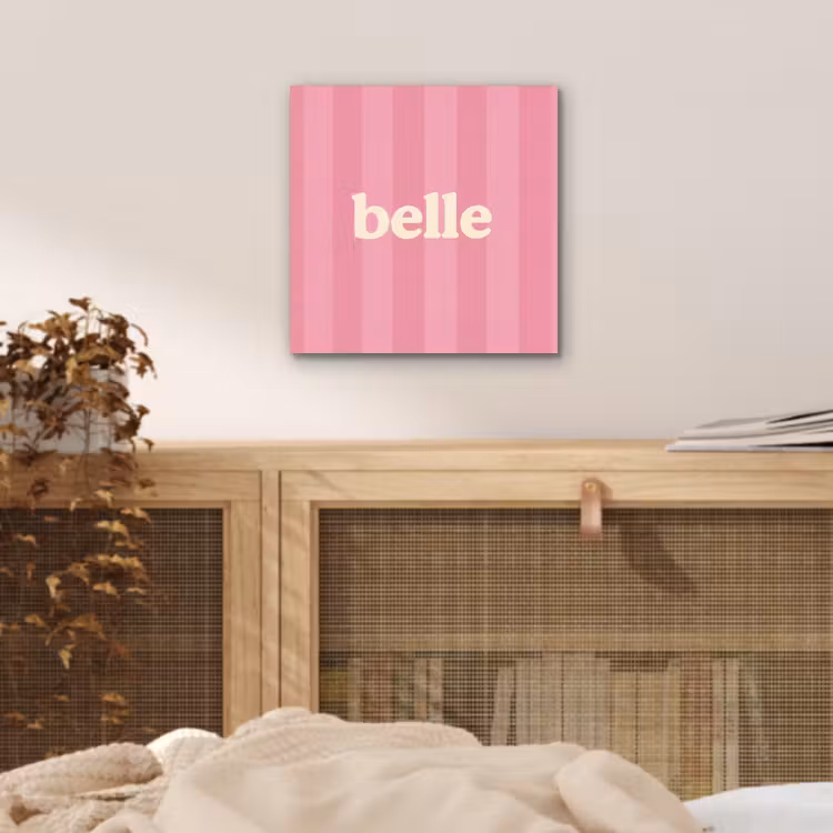 Alu-Dibond-Bild - Rosa - Gestreift - Belle — 4