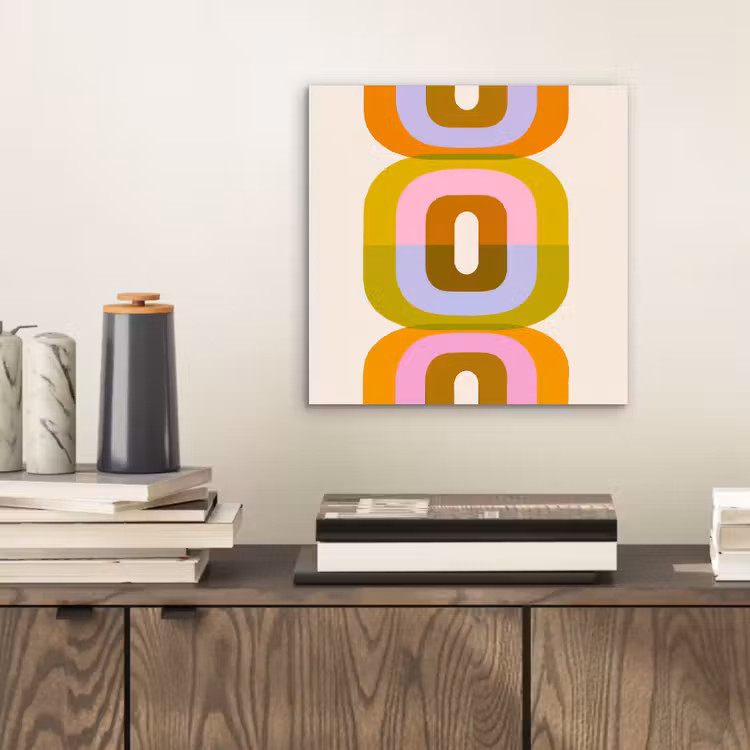 Alu-Dibond-Bild - Stapeln - Formen - Orange — 2