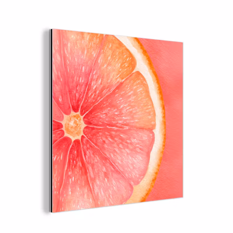 Alu-Dibond-Bild - Grapefruit - Rosa - Lebendig — 1