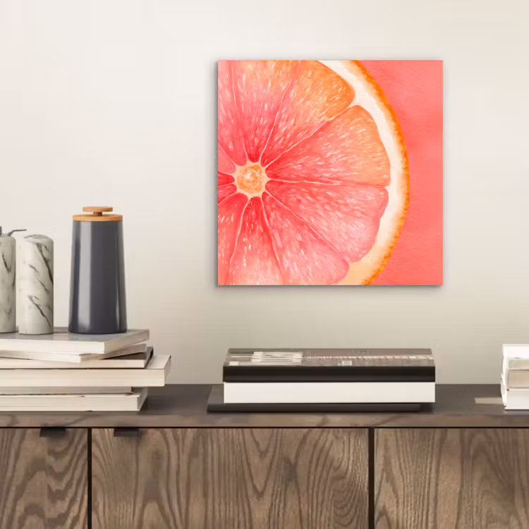 Alu-Dibond-Bild - Grapefruit - Rosa - Lebendig — 2