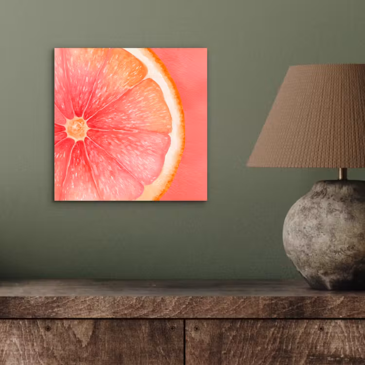 Alu-Dibond-Bild - Grapefruit - Rosa - Lebendig — 3