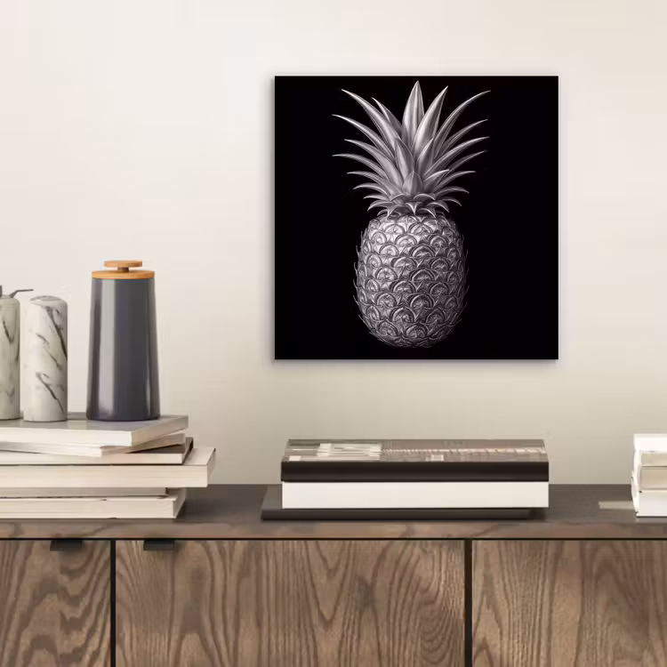 Alu-Dibond-Bild - Ananas - Detailliert - Blätter — 2