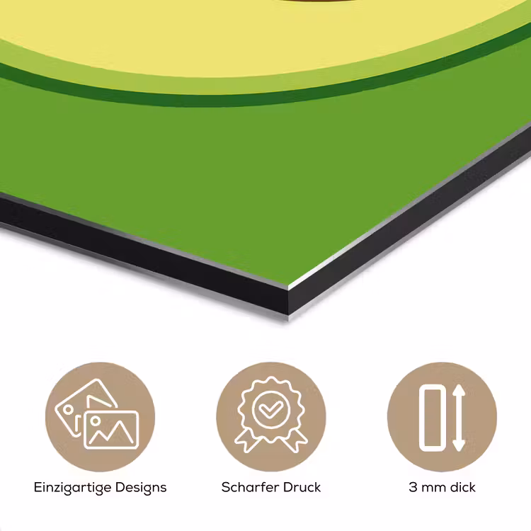 Alu-Dibond-Bild - Avocado - Grün - Verspielt — 7
