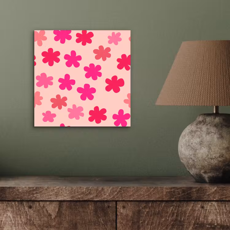 Alu-Dibond-Bild - Blumen - Muster - Rosa — 3