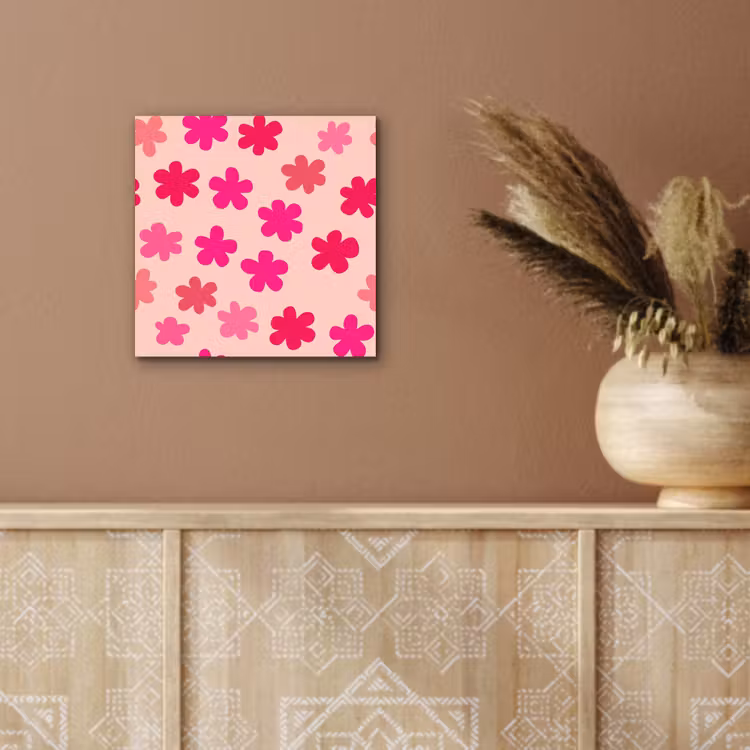 Alu-Dibond-Bild - Blumen - Muster - Rosa — 5