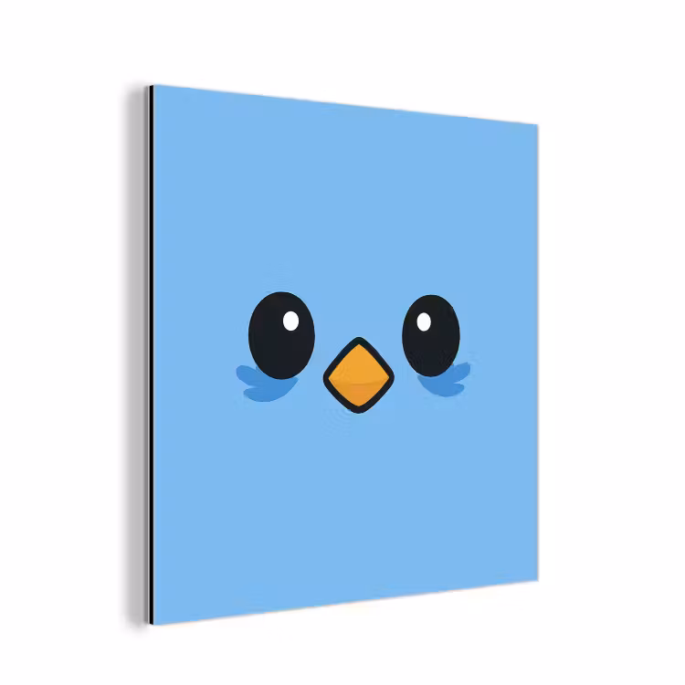 Alu-Dibond-Bild - Vogel - Blau - Einfach — 1