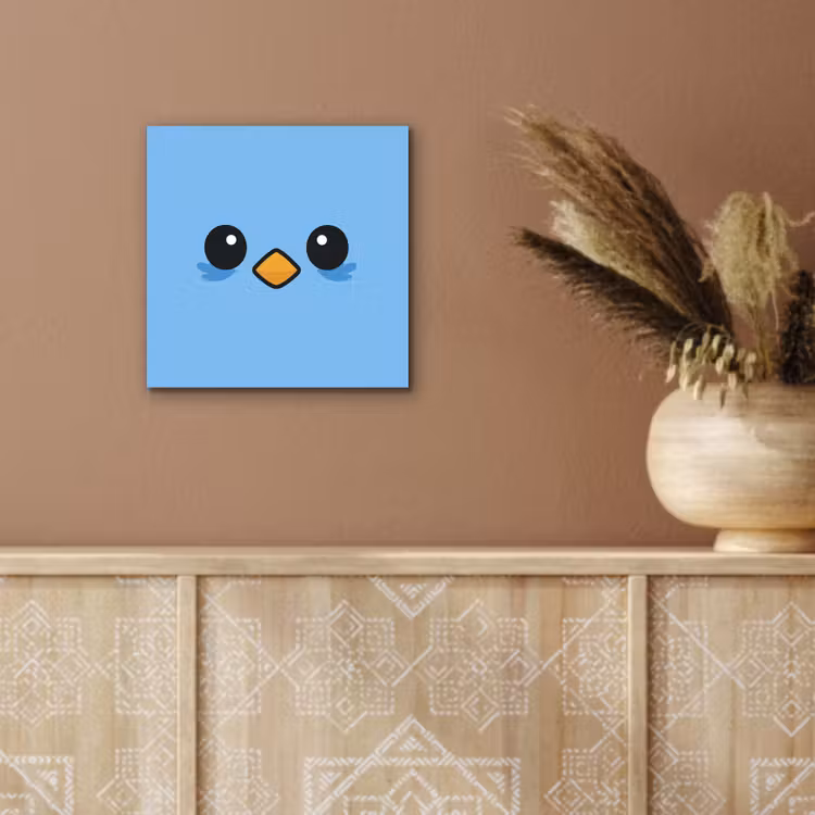Alu-Dibond-Bild - Vogel - Blau - Einfach — 5