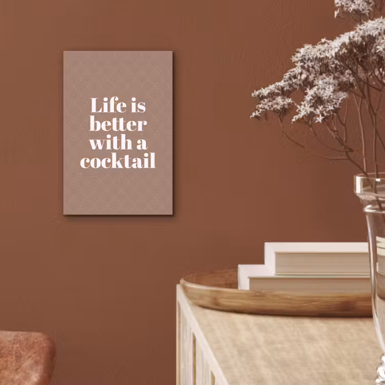 Alu-Dibond-Bild - Cocktail - Text - Muster - Weiß — 5