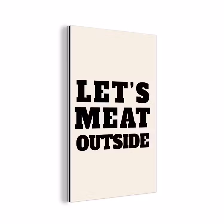 Alu-Dibond-Bild - Text - Blockschrift - Schwarz - Fleisch — 1