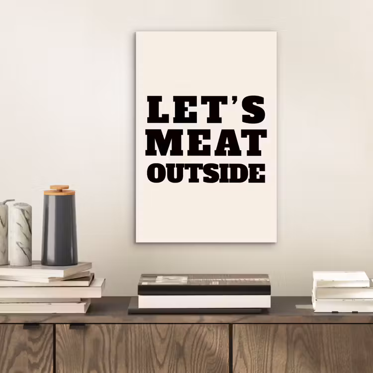 Alu-Dibond-Bild - Text - Blockschrift - Schwarz - Fleisch — 2
