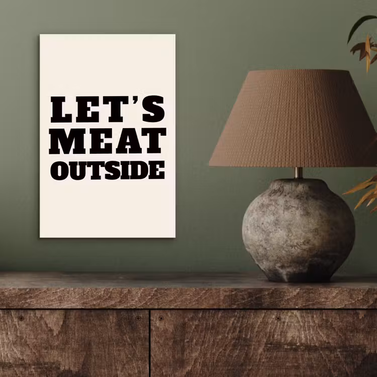 Alu-Dibond-Bild - Text - Blockschrift - Schwarz - Fleisch — 3