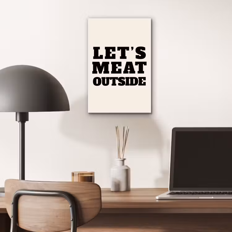 Alu-Dibond-Bild - Text - Blockschrift - Schwarz - Fleisch — 6